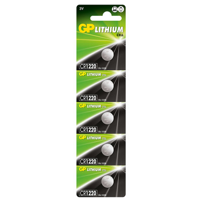 Gp CR1220 3V Lityum Para Pil 5 Lİ KART 114,4128